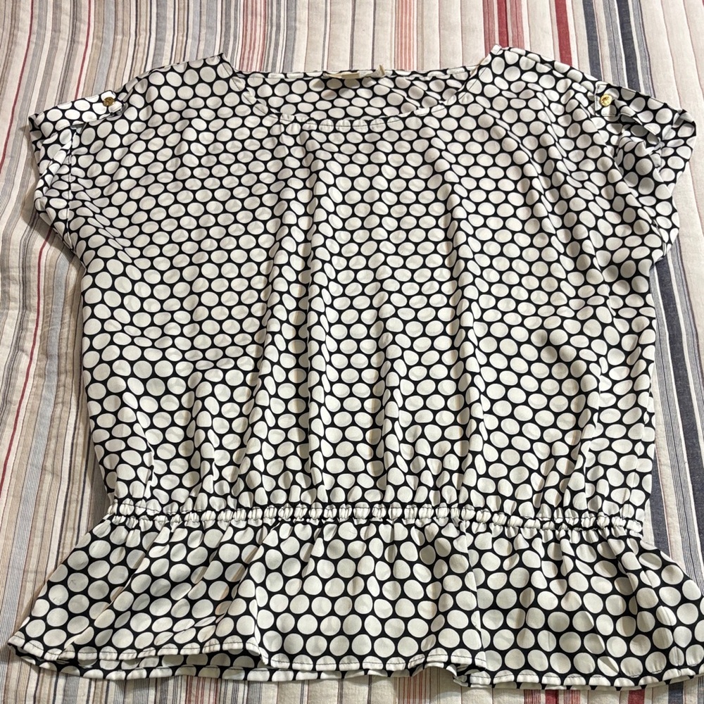 MICHAEL Michael Kors Black and White Polka Dot Blouse